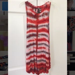 Red Tie Dye Sleeveless Top